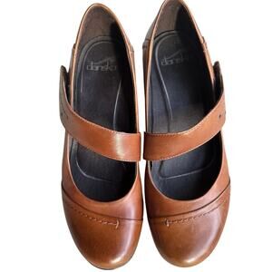 Dansko Size 38EU Size 7.5-8 US Brown Leather Wedge Mary Janes Fall Professional